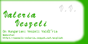 valeria veszeli business card